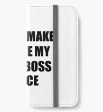 Lady Boss Coworker Gift Idea Funny Gag For Job Don't Make Me Use My Voice iPhone Flip-Case/Hülle/Skin