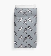 Trio of chickadees Duvet Cover