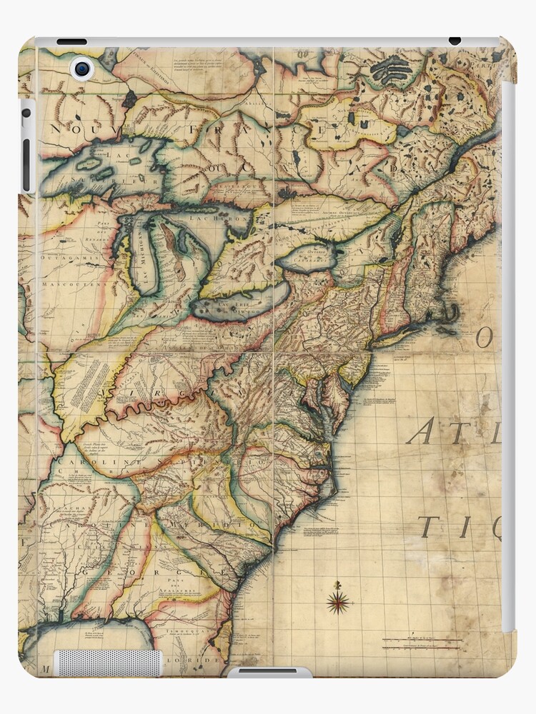 "Map of North America (1777)" iPad Case & Skin by allhistory | Redbubble