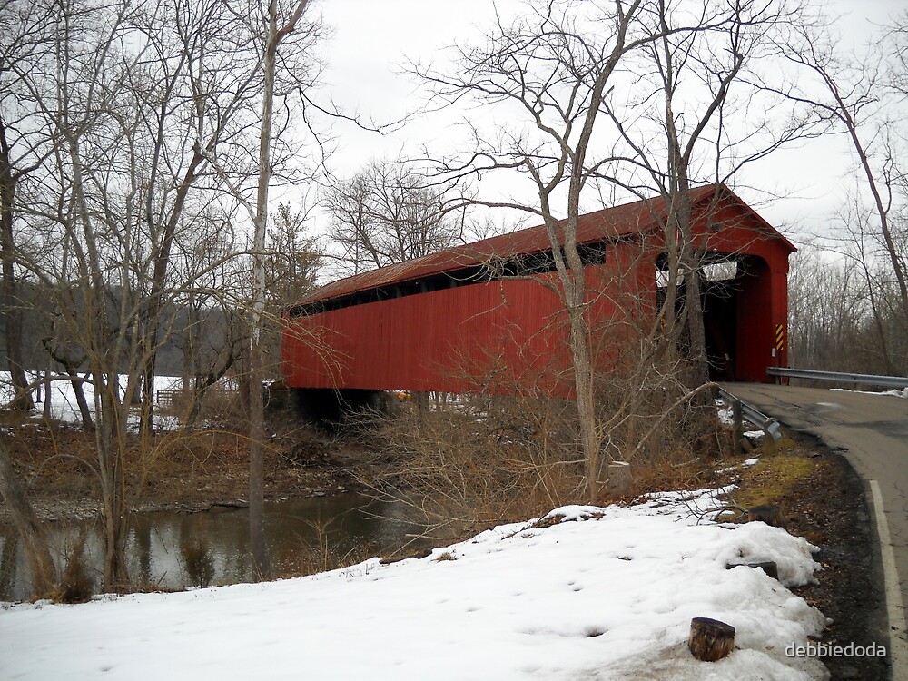 "Stonelick Covered Bridge" by debbiedoda Redbubble