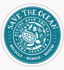 Plastikverschmutzung - Bitte halten Sie das Meer frei von Plastik Sticker