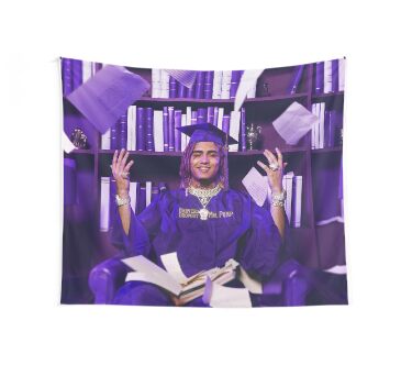 Lil Pump Harverd Dropout Album Cover Wall Tapestry