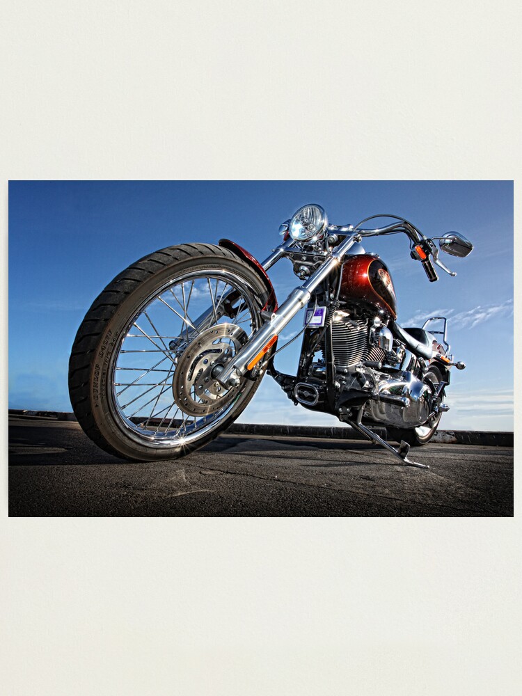 Alternate view of Low Rider Harley. Photographic Print