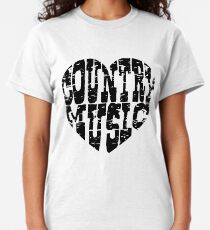 I Love Country Music Lovers T Shirt And Accessories, Country Music Lover Shirt, Sticker, Mugs, Bags Classic T-Shirt