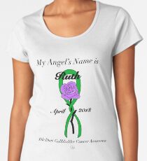 My Angel's Name is Ruth Bile Duct Cancer Awareness Women's Premium T-Shirt