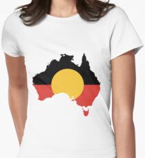 Aboriginal Flag Fitted T-Shirt