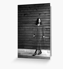 Girl on the wall Greeting Card