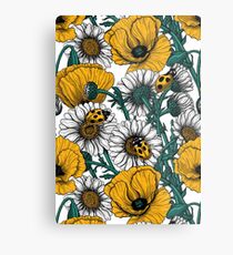 The meadow in yellow Metal Print