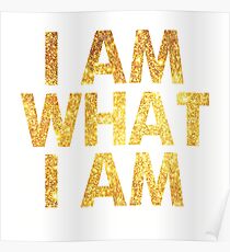 I am what I am lyric - John Barrowman (WHITE) Poster