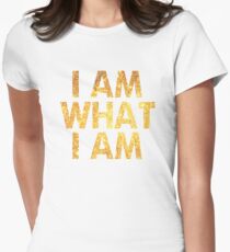 I am what I am lyric - John Barrowman (WHITE) Women's Fitted T-Shirt