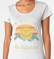 Keine Internet-Vibes! Premium Rundhals-Shirt