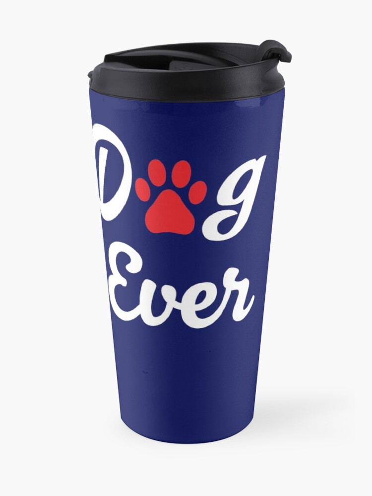 'Best Dog Dad Ever T-Shirt With A Paw Print: Cute Valentine's Day Gift Idea For Men' Travel Mug by Dogvills