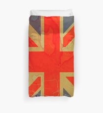 ANTIQUE GRUNGY STAINED UNION JACK FLAG ART Duvet Cover