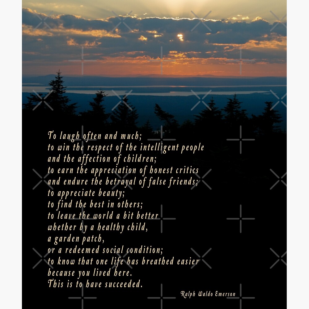 Emerson - To laugh often and much — Poster