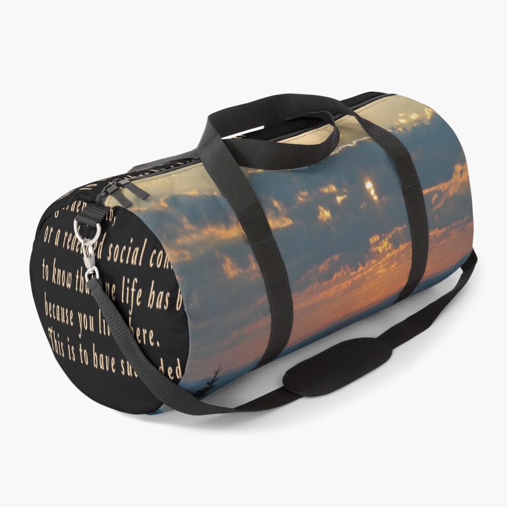 Emerson - To laugh often and much on a duffle bag