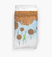 Monarch Butterfly Balloons Duvet Cover
