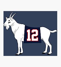 Limited Edition Tom Brady GOAT TB-12 Shirts, Mugs & Hoodies Photographic Print