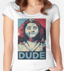 DUDE, It's Hurley Reyes from the TV show LOST Women's Fitted Scoop T-Shirt