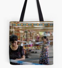 Silk weaver, Uzbekistan Tote Bag
