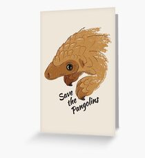 Speichern Sie die Pangolins - Baby Pangolin Grußkarte
