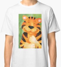 Whimsical tiger painting Classic T-Shirt