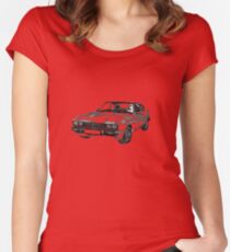 Ford Capri 3.0 S MK3 Women's Fitted Scoop T-Shirt