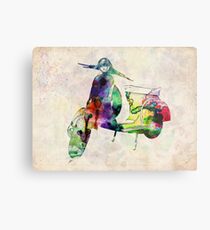 Vespa Scooter Urban Art Metal Print