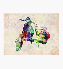 Vespa Scooter Urban Art Photographic Print