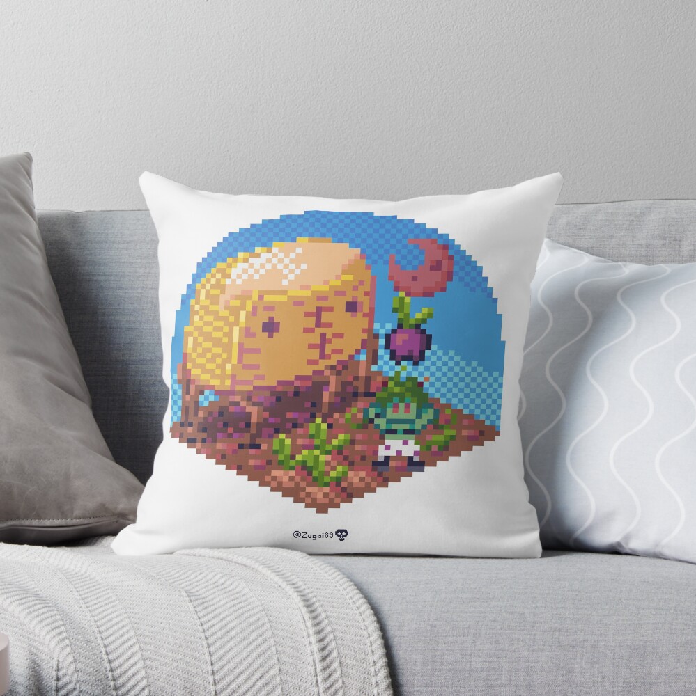 Phylla Harvest Moon Cube Throw Pillow