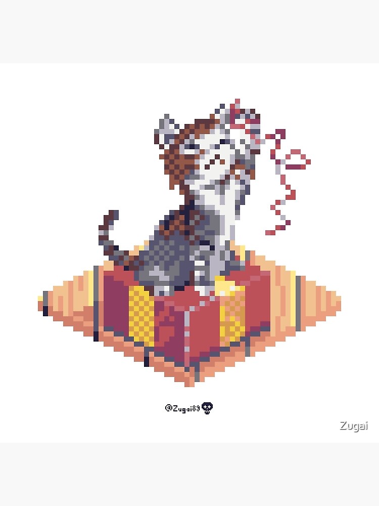 Kitten playing with Ribbon - Present Cube by Zugai