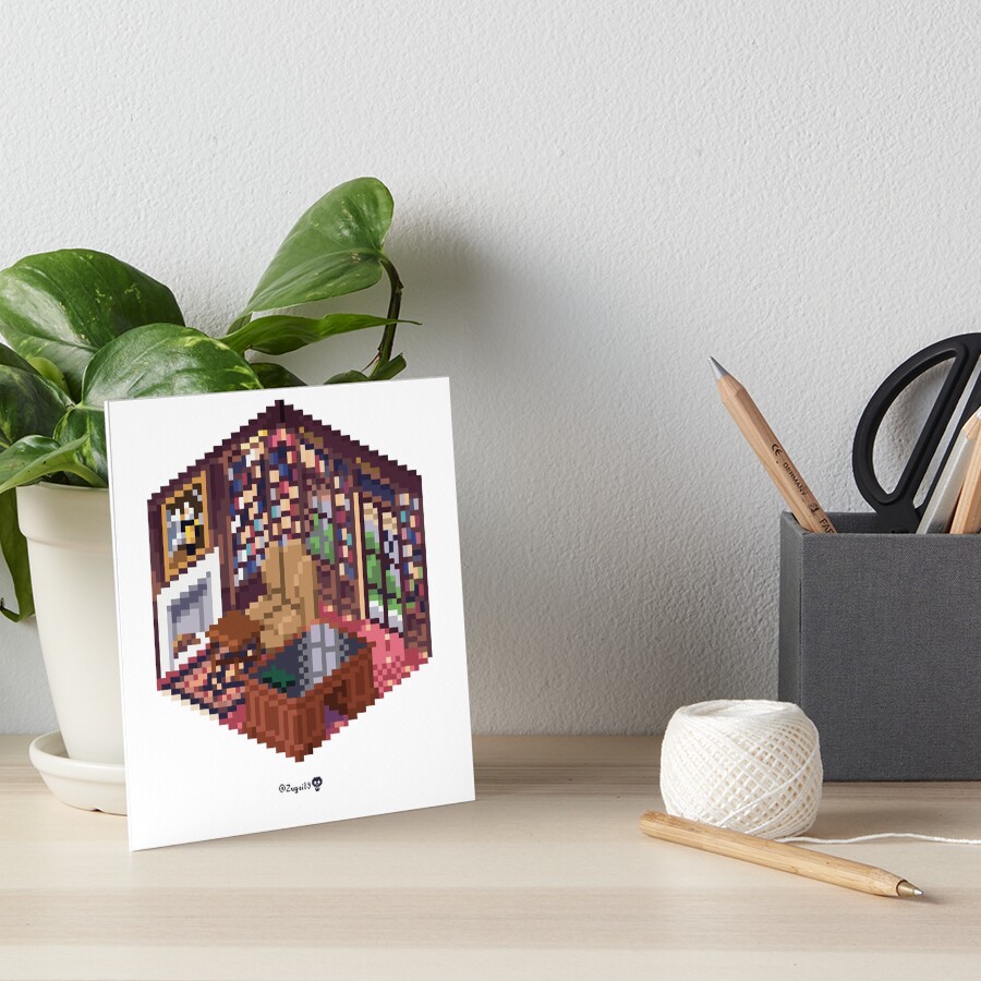 Office Cube Art Board Print