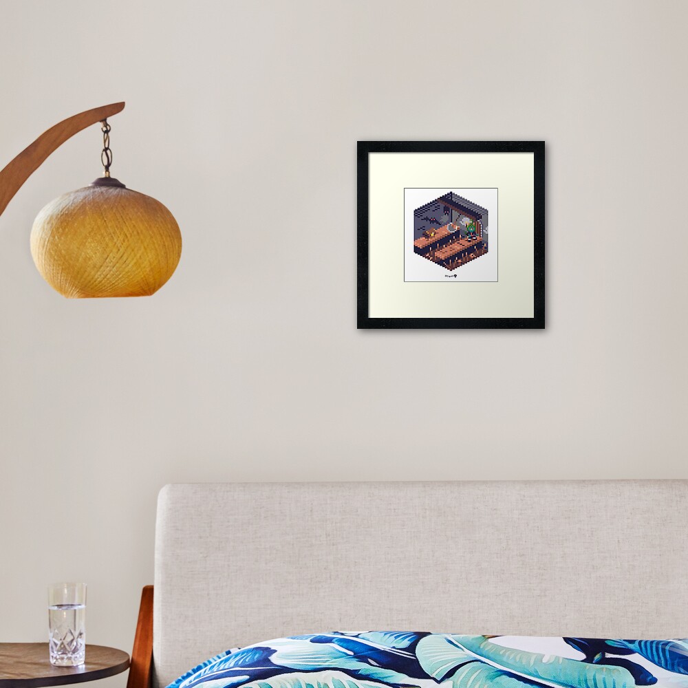 Phylla Dungeon Cube Framed Art Print
