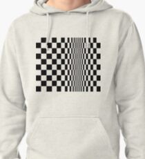 Movement in Squares, by Bridget Riley 1961, chess, tile, square, pattern, design, grid, mosaic, checkerboard, bank check, abstract Pullover Hoodie