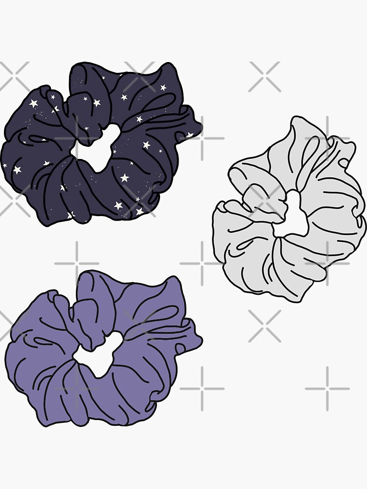 "Scrunchie Purple Pack" Sticker by abbyconnellyy | Redbubble