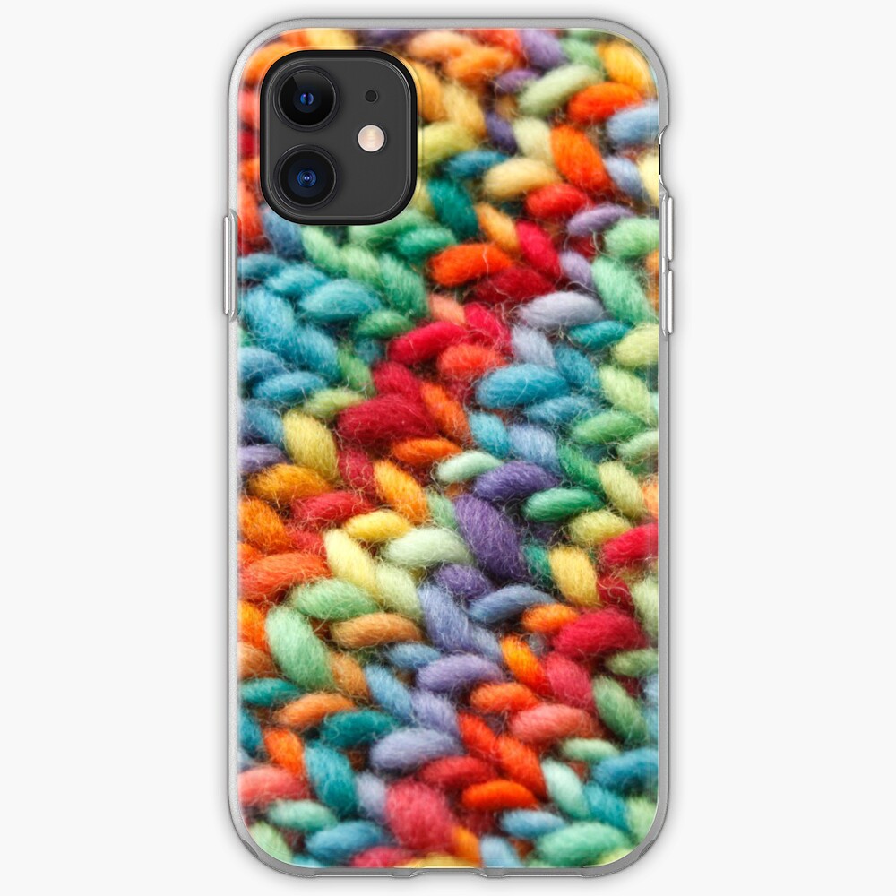 Knitting Rainbow fabric iPhone Case & Cover
