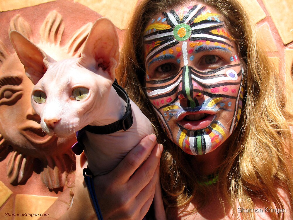 Hairless Sphynx Cat And Goddess Kring By Shannon Kringen Redbubble