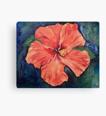 Orange Hibiscus Canvas Print