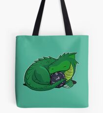 D20 Green Dragon Tote Bag