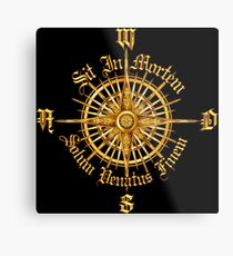 PC Gamer's Compass - "Death is Only the End of the Game" Metal Print