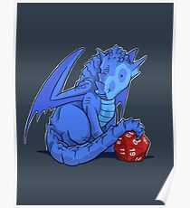 D20 Blue Dragon Poster