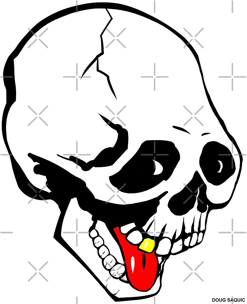 "Funny Skull" by Doug Saquic Redbubble