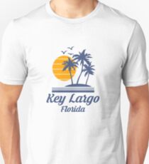 Key Largo Florida Shirt FL State Home City Beach Tourist Travel Souvenir Gift Slim Fit T-Shirt