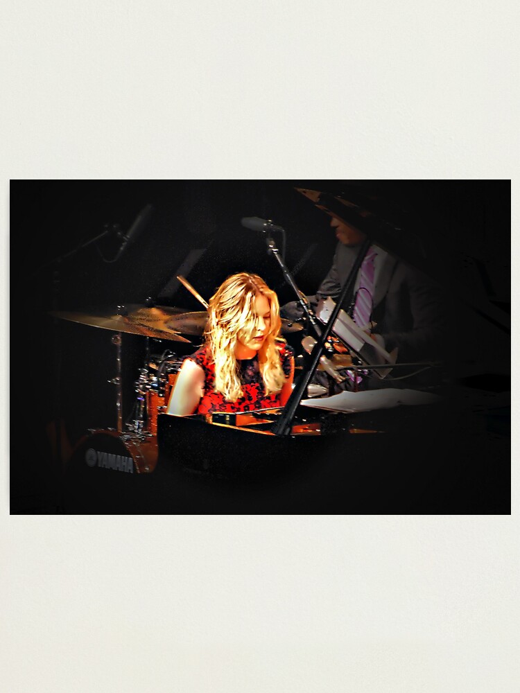 Alternate view of Diana Krall in concert Photographic Print