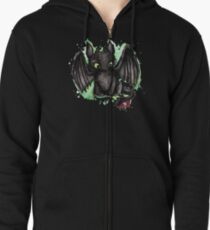 Toothless Watercolor Zipped Hoodie