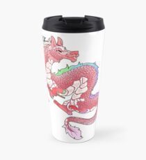 Gay Pride Eastern Dragon - Pastel. Travel Mug