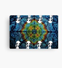 Tie Dye Alien Salute Canvas Print