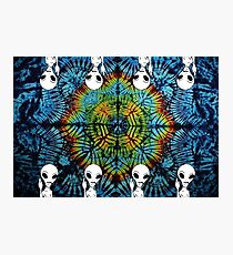 Tie Dye Alien Salute Photographic Print
