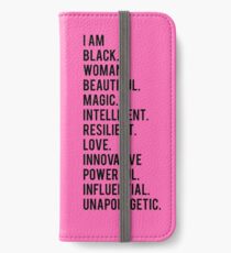 I Am Black Woman | African American | Black Lives iPhone Wallet/Case/Skin