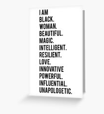 I Am Black Woman | African American | Black Lives Greeting Card