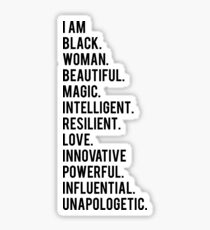I Am Black Woman | African American | Black Lives Sticker